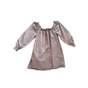 Easel Los Angeles Smocked Square Neck Puff Sleeve Mini Dress Women's Size M